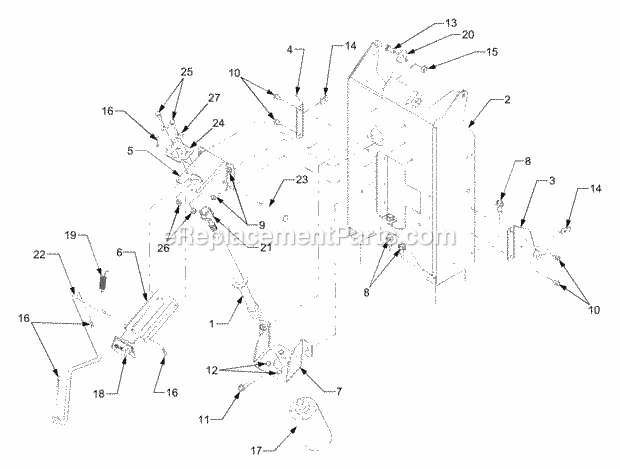 Pedestal Diagram and Parts List for 7284 54AD74H-710, 54AT74H-710 Cub Cadet Lawn Tractor